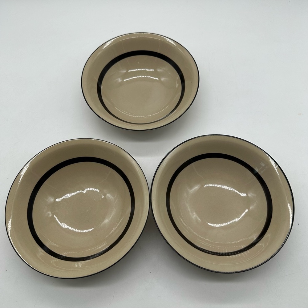 3 Vintage Sears Strawberries Soup Coupe Cereal Bowl Bowls Stoneware 1971 4112